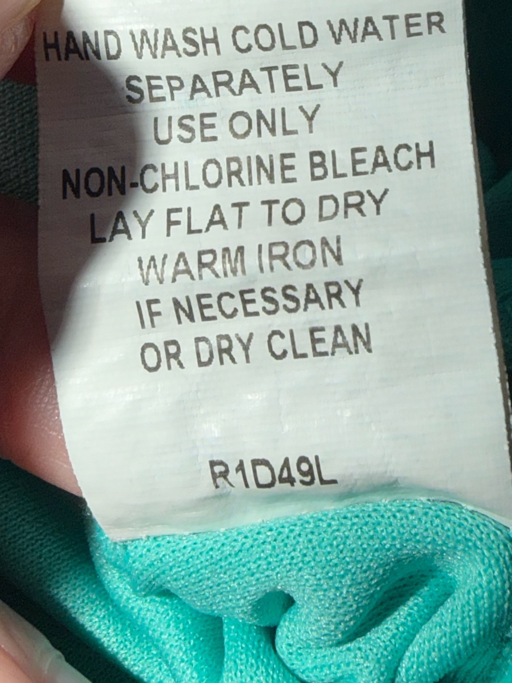 Rabbit Rabbit Rabbit Teal Lace-Texture V-Neck Midi Dress - Picture 7 of 7